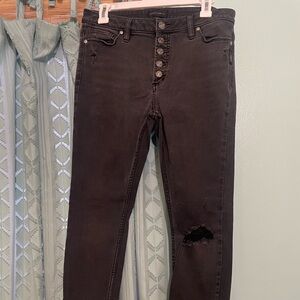 Women's Black Distressed Silver brand jeans
